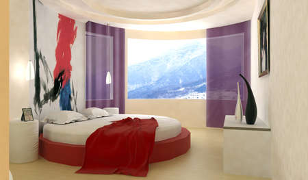 rendering of the modern bedroom の写真素材
