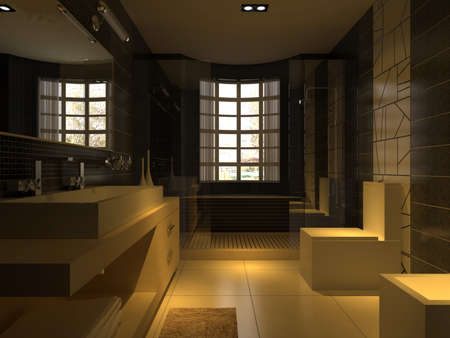 rendering bathroomの写真素材
