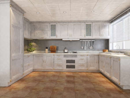 The modern kitchen interior design の写真素材