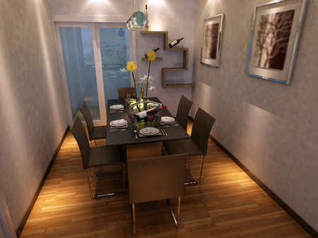 Modern design interior of living-room. render の写真素材