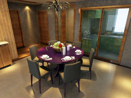 Modern design interior of living-room. render の写真素材