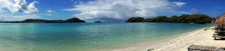 Beach rest pavillion in islands, Indonesia                                の写真素材