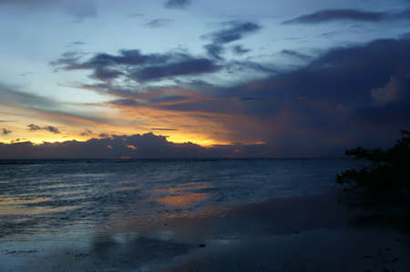 sunset over the seaの写真素材