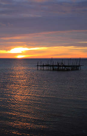 sunrise over the seaの写真素材