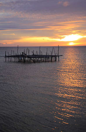sunrise over the seaの写真素材