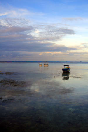  fishing boat in the seaの写真素材