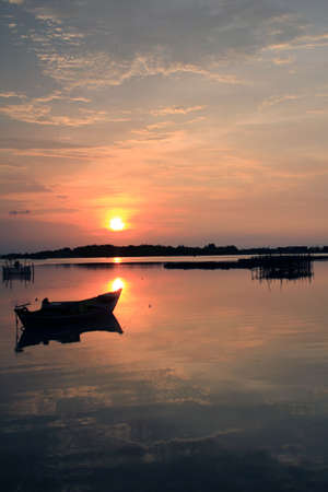 sunset in the beachの写真素材