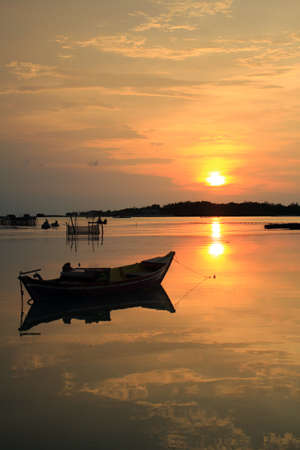 sunset in the beachの写真素材