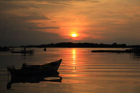 sunset in the beachの写真素材
