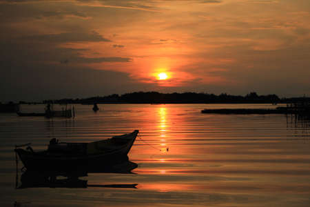sunset in the beachの写真素材