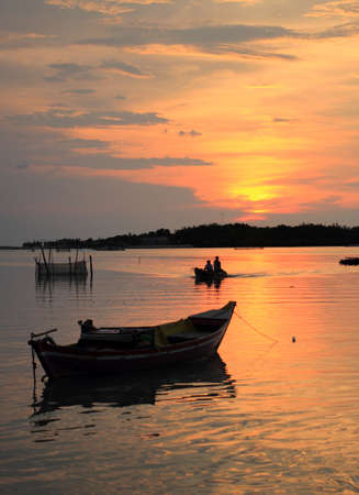 sunset in the beachの写真素材