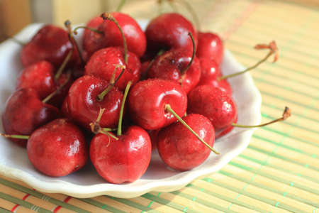 Cherries in the plate