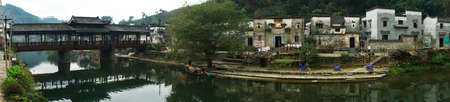 River beside the houseのeditorial素材
