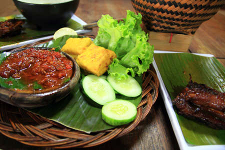 plates of Delicious fried food- local flavorの写真素材