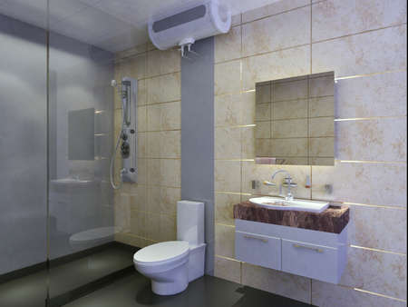 3d rendering of a Bathroom interior.の写真素材