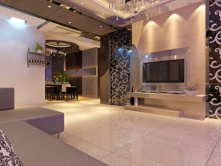 3d rendering of home interior.の写真素材