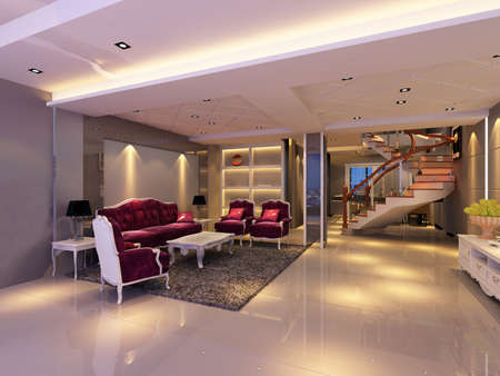 3d rendering of home interior.の写真素材