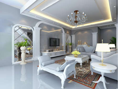 3d rendering of home interior.の写真素材