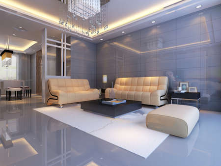 3d rendering of home interior.の写真素材