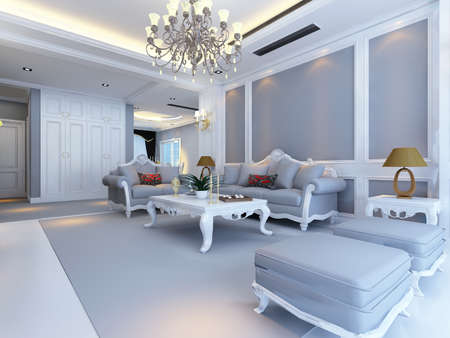 3d rendering of home interiorの写真素材