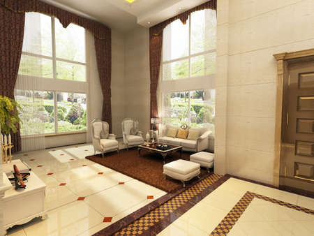 3d rendering of home interior.の写真素材