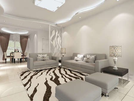 3d rendering of home interior.の写真素材
