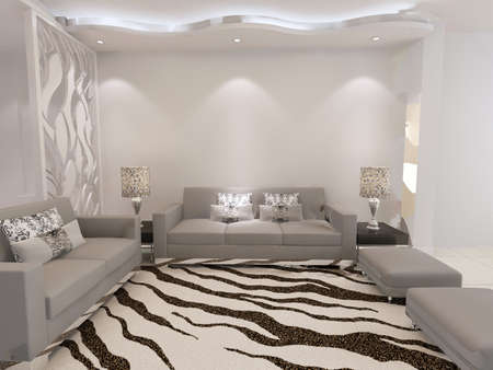 3d rendering of home interior.の写真素材