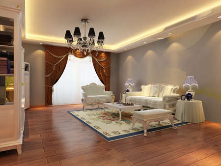 3d rendering of home interior.の写真素材
