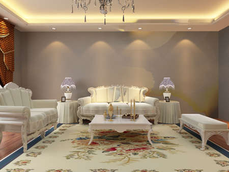 3d rendering of home interior.の写真素材