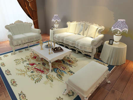 3d rendering of home interior.の写真素材