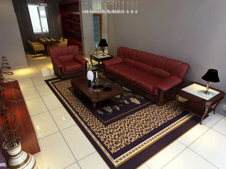 3d rendering of home interior.の写真素材