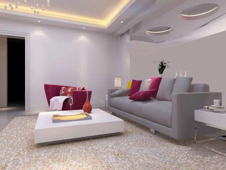 3d rendering of home interior.の写真素材