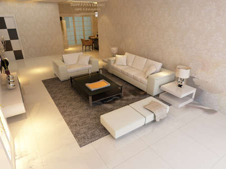 3d rendering of home interior.の写真素材