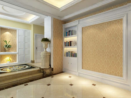 rendering empty lobby interior.の写真素材