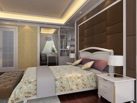 rendering bed room,so comfortable.の写真素材