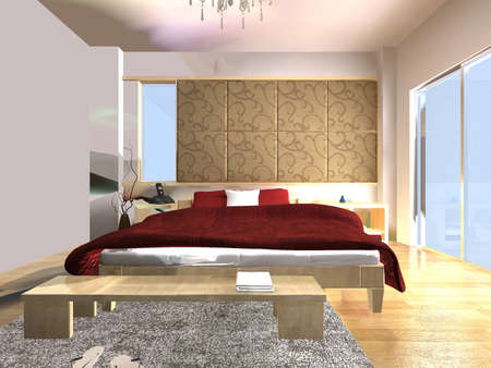rendering bed room,so comfortable.の写真素材