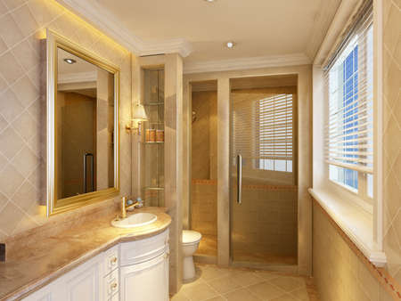 3d rendering of a Bathroom interior.の写真素材