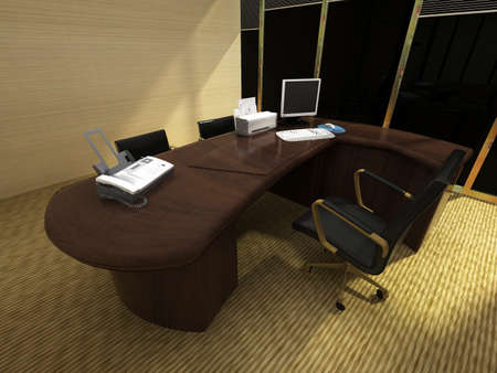 modern office interior 3d renderingの写真素材
