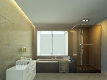 3d rendering of a Bathroom interior.の写真素材