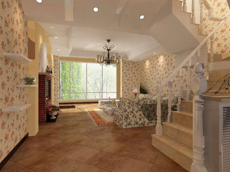 3d rendering of home interior.の写真素材