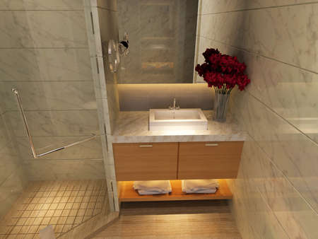 3d rendering of a Bathroom interior.の写真素材