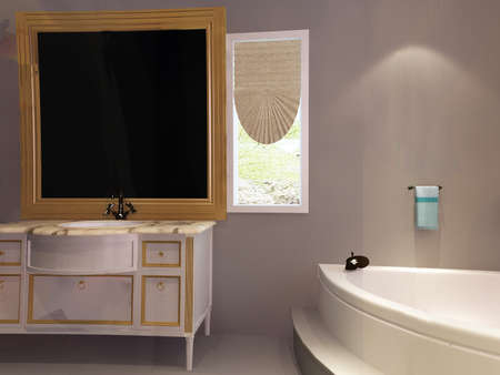 3d rendering of a Bathroom interior.の写真素材
