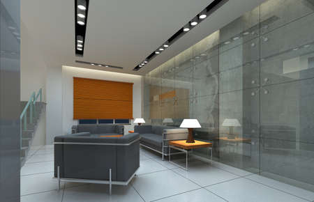 rendering empty lobby interior.の写真素材