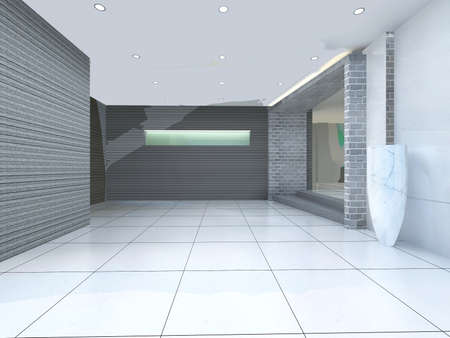 rendering empty lobby interior.の写真素材