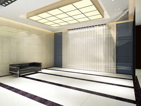 rendering empty lobby interior.の写真素材