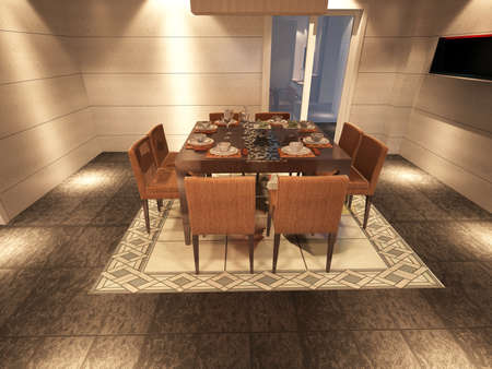 3d rendering of home interior.の写真素材