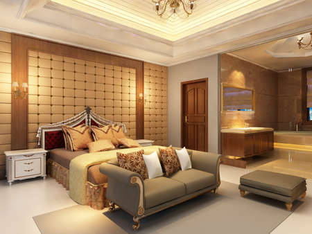 rendering bed room,so comfortable.の写真素材