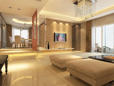 3d rendering of home interior.の写真素材