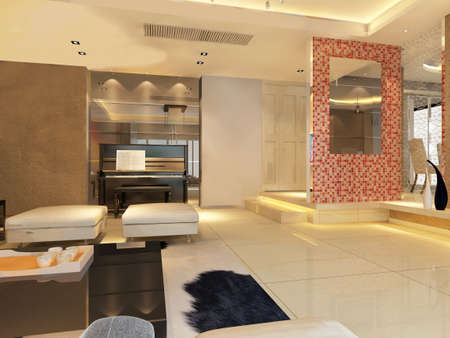 3d rendering of home interior.の写真素材