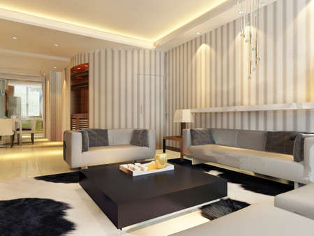 3d rendering of home interior.の写真素材